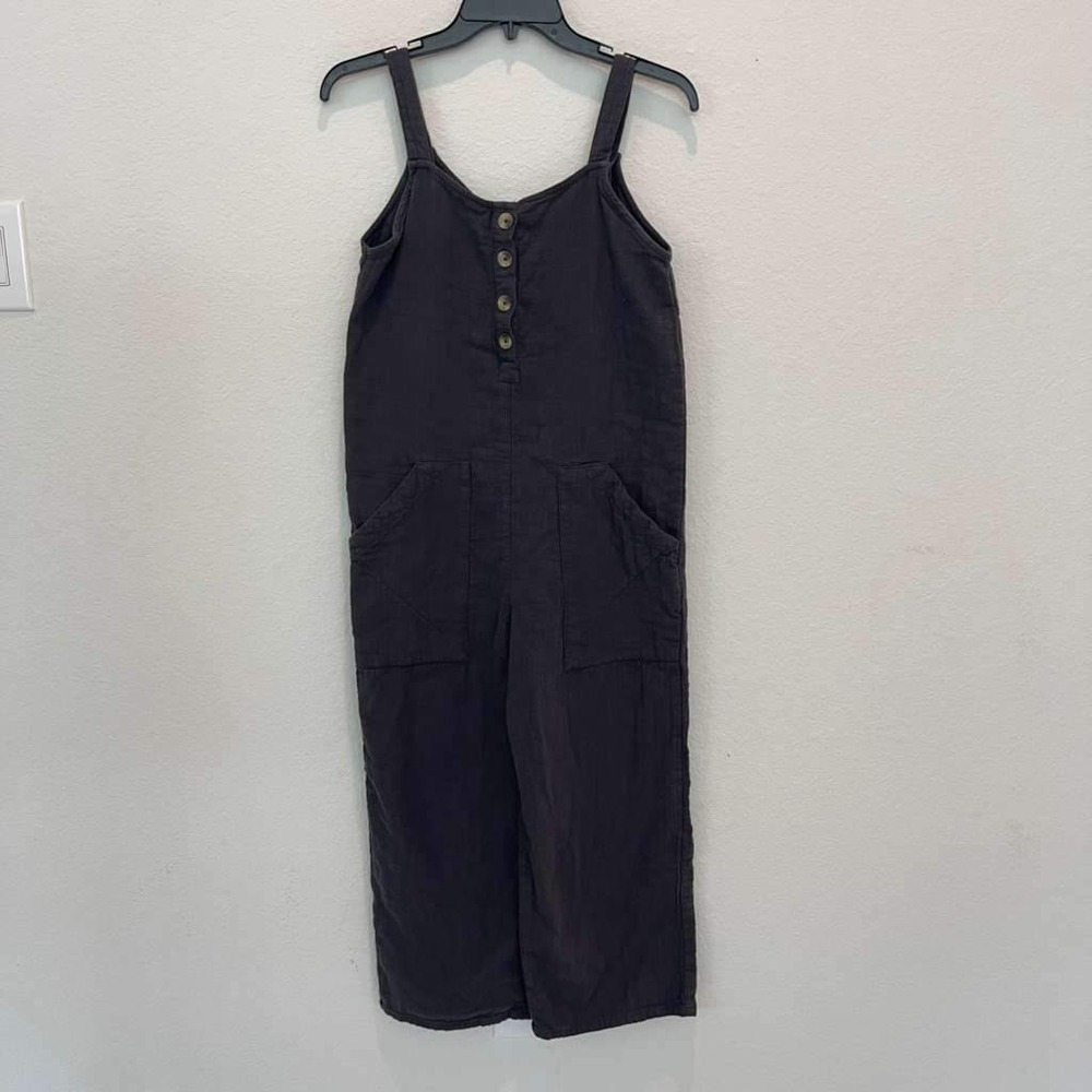 Billabong Women's Jumpsuit Casual Button Front Sleeveless S Small‎ Gray